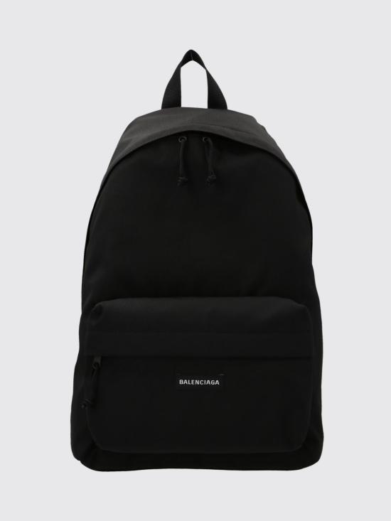 26SS 발렌시아가 로고 패치 익스플로러 백팩 5032212VZ37 1000 Black