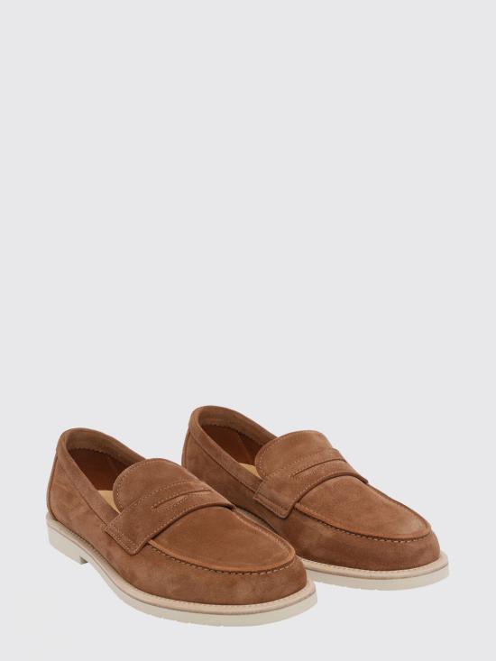 26SS 브루넬로 쿠치넬리 리버스 카프스킨 라이트 페니 로퍼 MZUPAIX653 C2692 Brown - BRUNELLO CUCINELLI