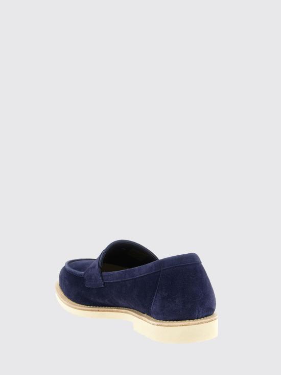 26SS 브루넬로 쿠치넬리 리버스 카프스킨 라이트 페니 로퍼 MZUPAIX653 C7975 Blue - BRUNELLO CUCINELLI