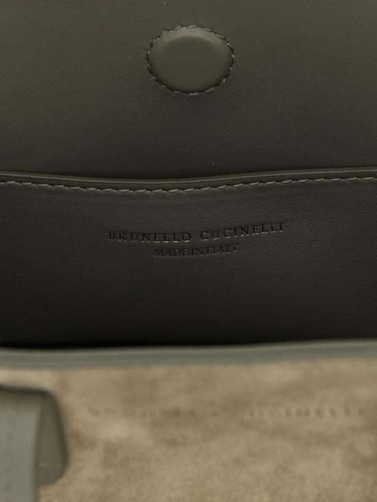 26SS 브루넬로 쿠치넬리 스웨이드 BC Duo 미니 백 MBDLD2675 C8850 Grey - BRUNELLO CUCINELLI