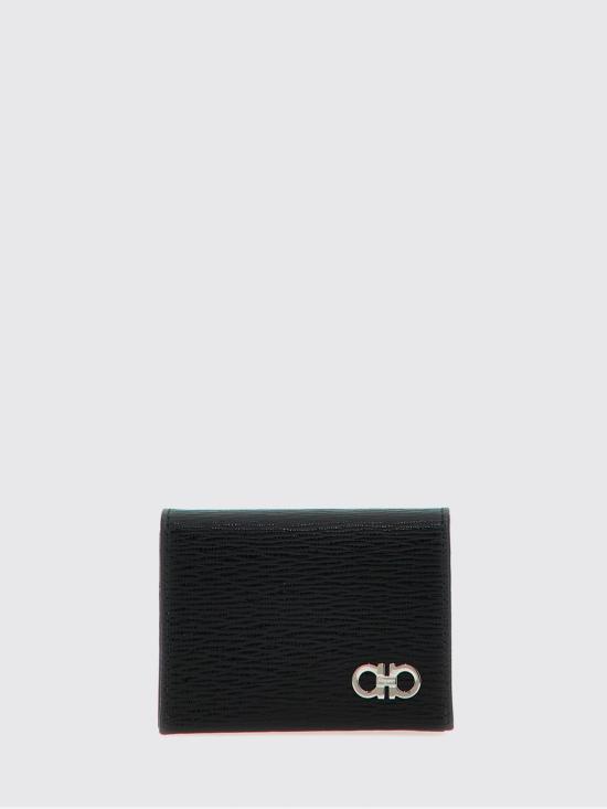 26SS 살바토레 페라가모 간치니 크레딧 카드 홀더 685949 NERO Black