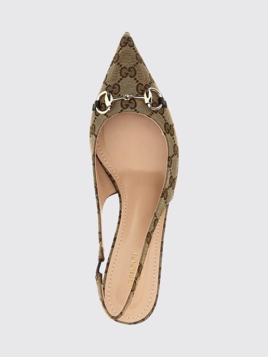 26SS 구찌 홀스빗 슬링백 펌프스 7826272HK80 9763 Beige - GUCCI