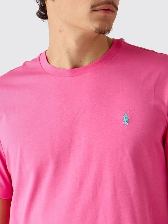 26SS 폴로 랄프로렌 포니로고 자수 반팔 티셔츠 710671438 511 Fuchsia - POLO RALPH LAUREN
