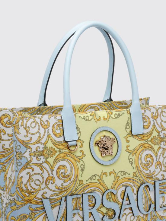 26SS 베르사체 V 올오버 라 메두사 라지 토트백 10047411A17148 5UD6V Gnawed Blue - VERSACE