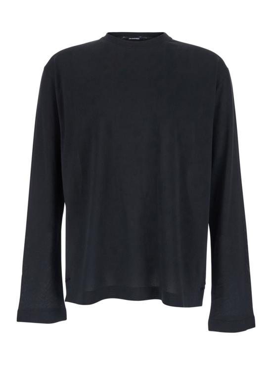  자크뮈스 긴팔 티셔츠 르 티셔츠 롱 카레 ML 티 블랙