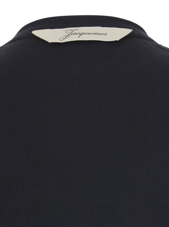  자크뮈스 긴팔 티셔츠 르 티셔츠 롱 카레 ML 티 블랙 - JACQUEMUS