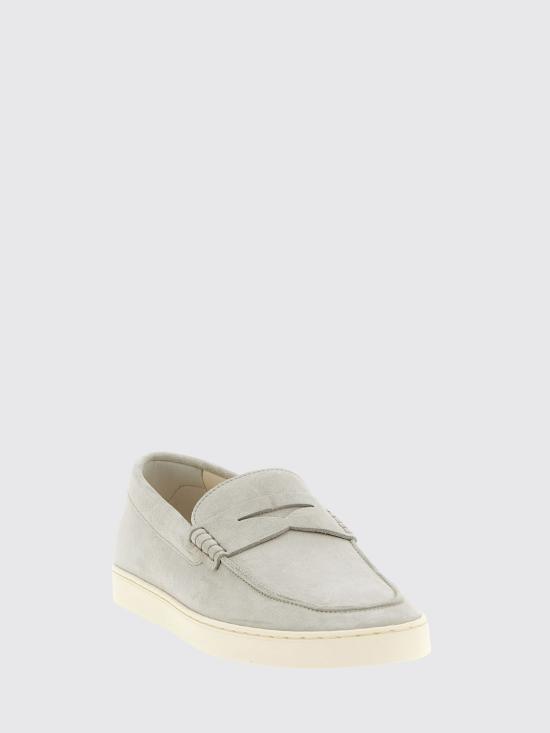 26SS 브루넬로 쿠치넬리 스웨이드 로퍼 스니커즈 MZUSOLP312 C4269 Cream - BRUNELLO CUCINELLI