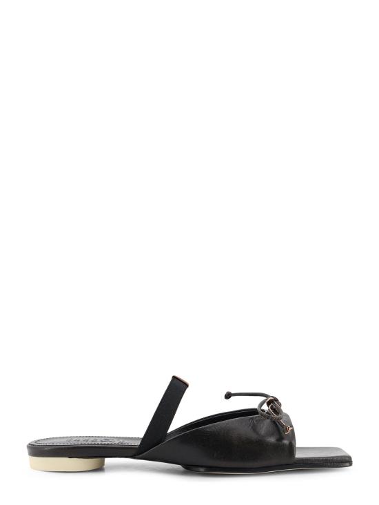  MM6 메종마르지엘라 샌들 Mm6 메종 마르지엘라 가죽  블랙 도 브라운