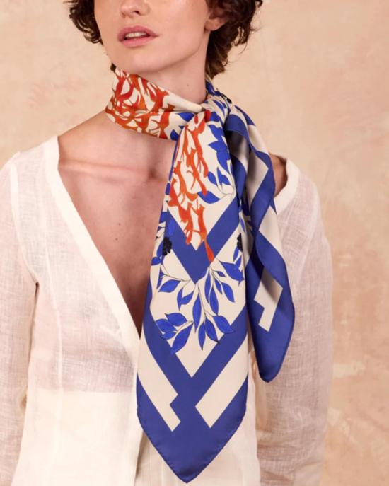  프티장 파리 머플러/스카프 쁘띠장 파리 실크 까르 스카프 파 드 도 - PETITJEAN PARIS