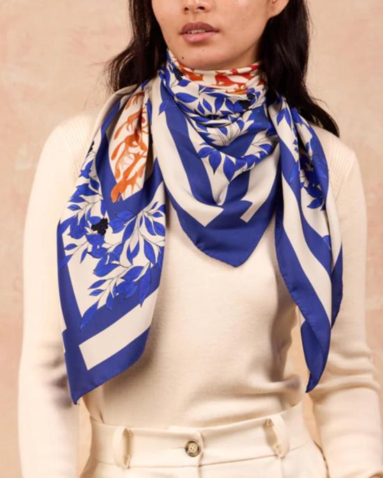  프티장 파리 머플러/스카프 쁘띠장 파리 실크 까르 스카프 파 드 도 - PETITJEAN PARIS