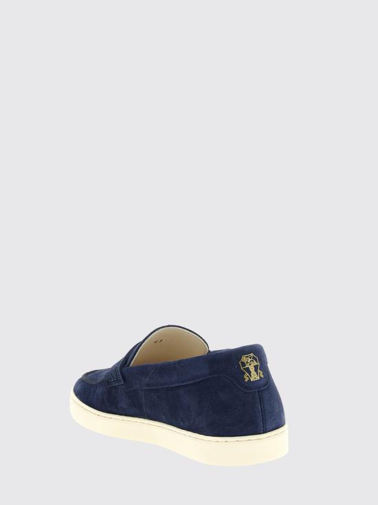 26SS 브루넬로 쿠치넬리 스웨이드 로퍼 스니커즈 MZUSOLP312 C8862 Blue - BRUNELLO CUCINELLI