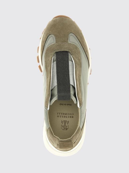 26SS 브루넬로 쿠치넬리 프레셔스 디테일 테크노 패브릭 러너 MZ47G2127 C7550 Kaki - BRUNELLO CUCINELLI