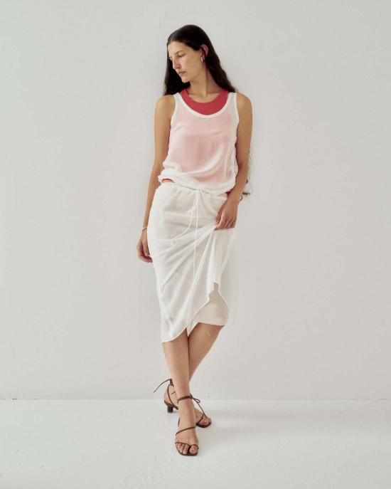  사야카 다비스 뉴욕 롱 스커트 사야카 데이비스 뉴욕 골지 - SAYAKA DAVIS NEW YORK