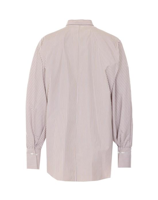  브루넬로 쿠치넬리 탑 Brunello Cucinelli 스트라이프 셔츠 베이지 - BRUNELLO CUCINELLI