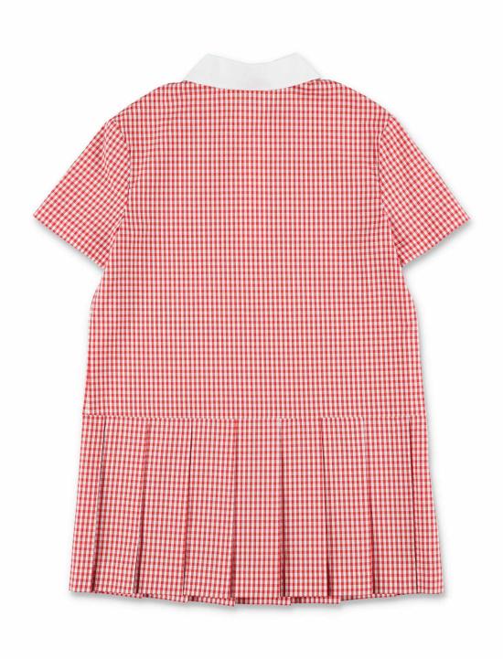  [키즈] 구찌 원피스 키즈 체크 코튼 드레스 레드/화이트 - GUCCI