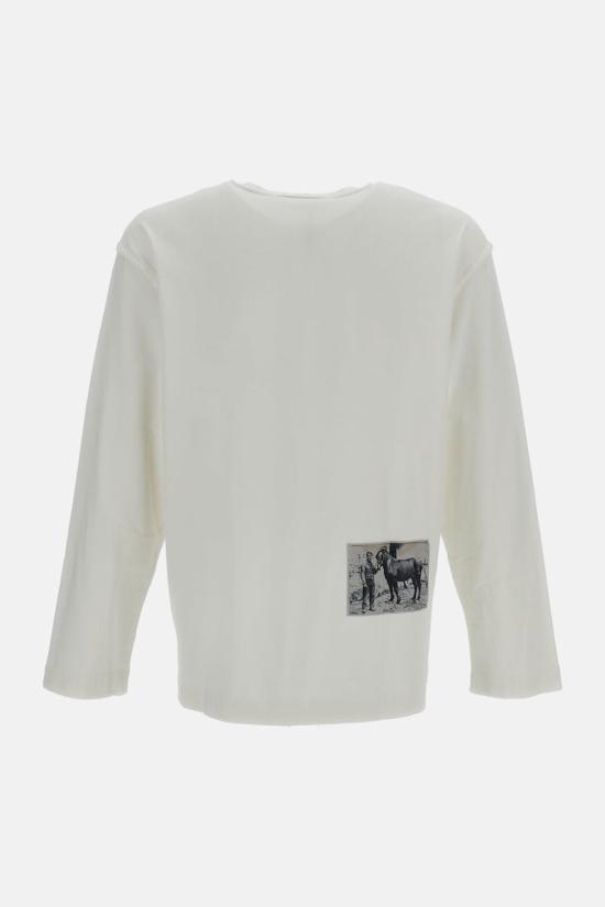  자크뮈스 긴팔 티셔츠 페이장 티셔츠 화이트 - JACQUEMUS
