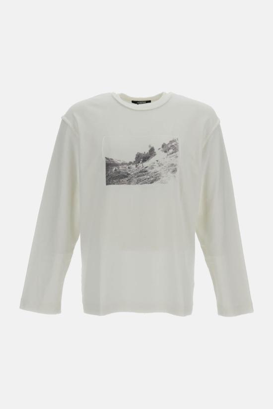  자크뮈스 긴팔 티셔츠 페이장 티셔츠 화이트