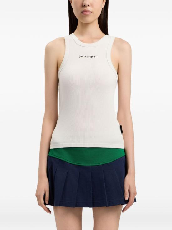 26SS 팜앤젤스 긴팔 티셔츠 PWAC024S26 JER0010310 Off white black - PALM ANGELS