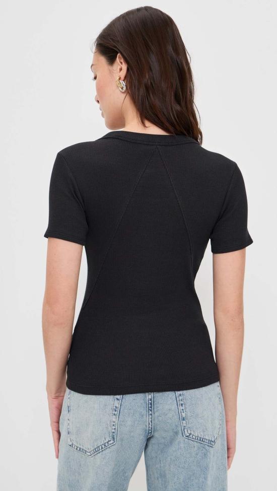  메이블앤모스 반팔 티셔츠 Rag & Bone The Essential Rib Crew 티셔츠 - MABEL AND MOSS