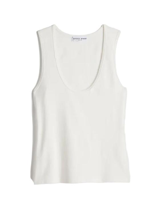  어피스 어파트 민소매 티셔츠 우리 로우 컷 탱크