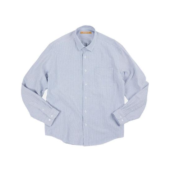  프리즘웍스 탑 OG 스트라이프 오버사이즈 셔츠 블루