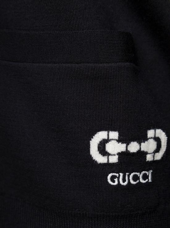  구찌 가디건 GG 인타르시아 니트  블랙 - GUCCI