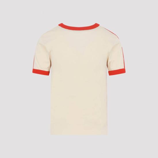  드리스 반 노튼 반팔 티셔츠 Dries Van Noten Hental T 셔츠 아이보리 - DRIES VAN NOTEN