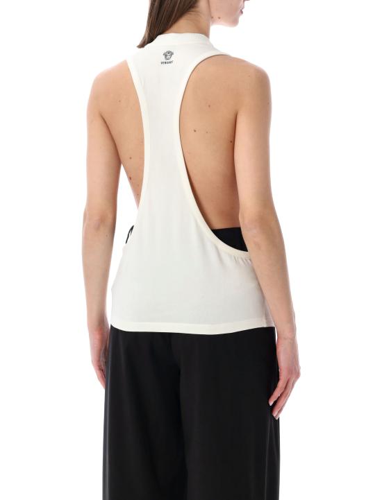 26SS 베르사체 민소매 티셔츠 10245131A17888 1W000 OPTICAL WHITE - VERSACE