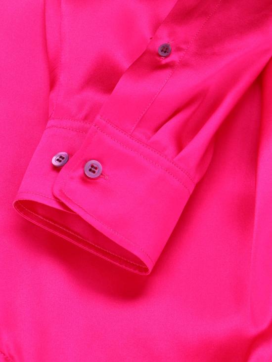  드리스 반 노튼 탑 Dries Van Noten 실크 셔츠 핑크 - DRIES VAN NOTEN