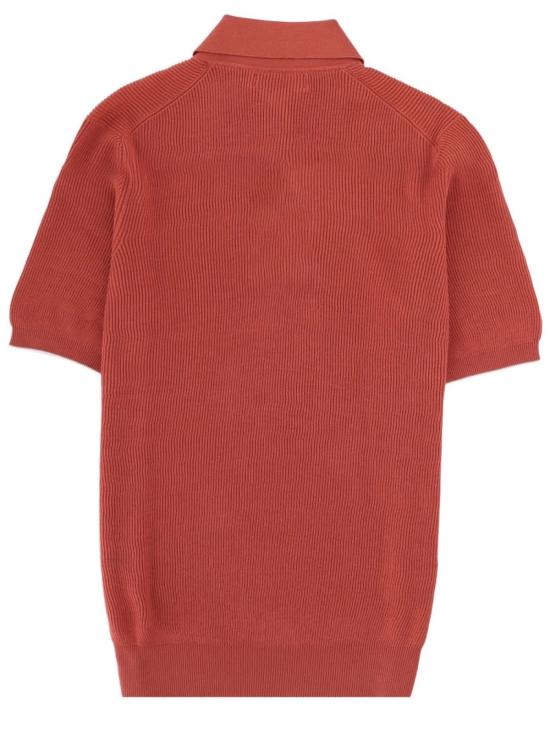  브루넬로 쿠치넬리 폴로 티셔츠 Brunello Cucinelli 코튼 폴로 셔츠 레드 - BRUNELLO CUCINELLI