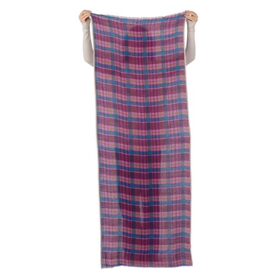  Vismaya 머플러/스카프 비스마야 하이랜드 체크 스카프 마젠타 - OTHER BRANDS