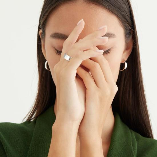  밍유왕 이어링 밍위왕 고리형 귀걸이 은색