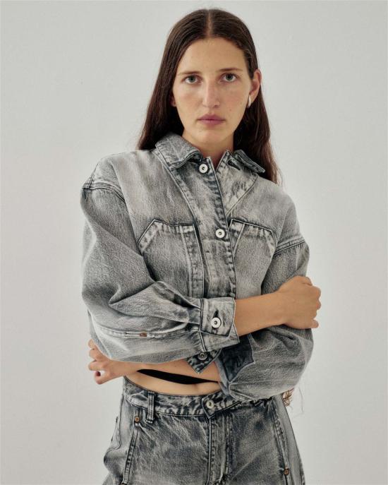  사야카 다비스 뉴욕 데님 자켓 사야카 데이비스 뉴욕 크롭 재킷