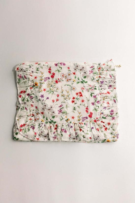  [키즈] Piper&Cloth 크로스백 Wildflower Waltz Timeless Floral Ruffle Zipper 파우치 - PIPER&CLOTH