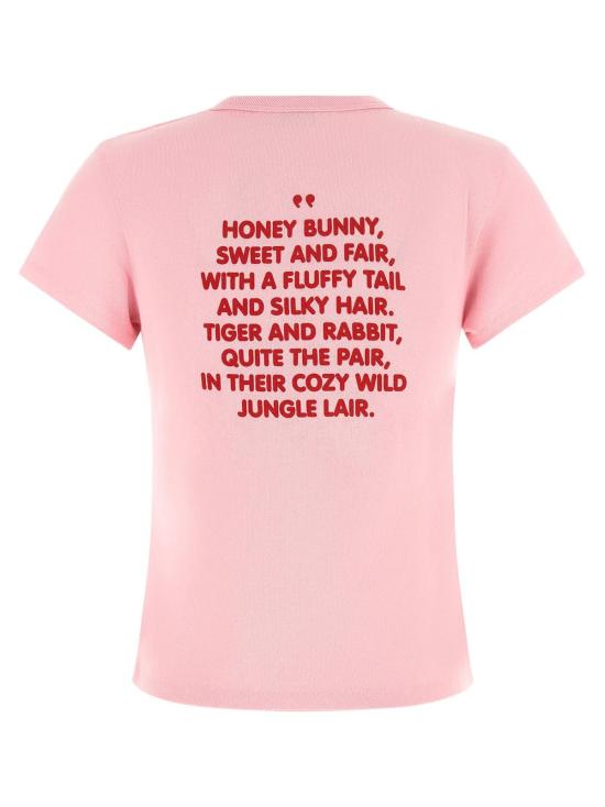  겐조 반팔 티셔츠 만화 티셔츠 핑크 - KENZO