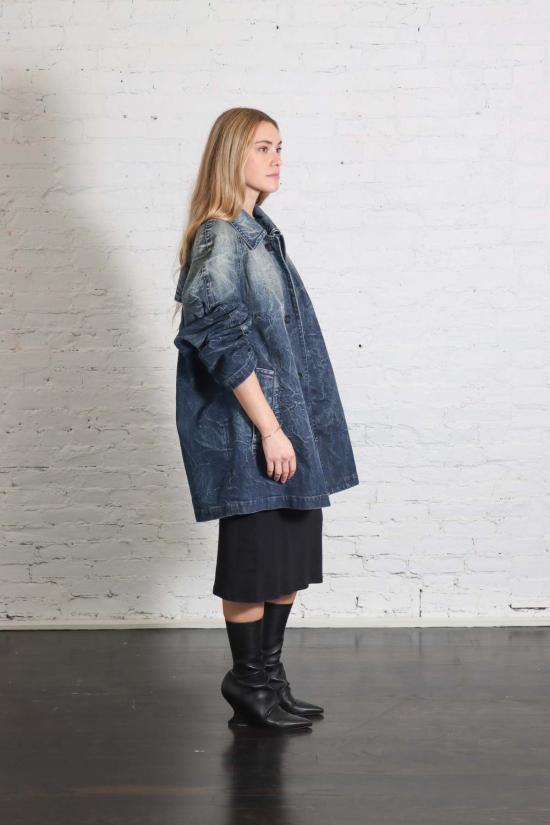  마르지엘라 데님 자켓 메종  다크 워시드 블루 데님 재킷 - MAISON MARGIELA