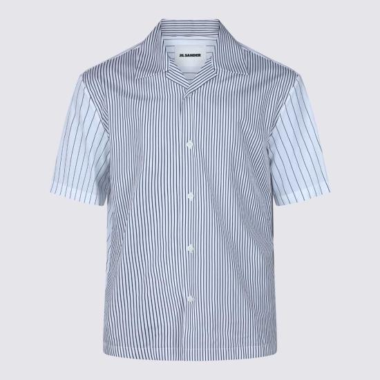  질샌더 탑 질 샌더 코튼 셔츠 아틱 씨