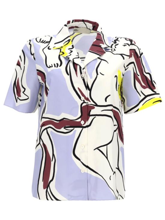  토리버치 탑 프린트 셔츠 멀티컬러