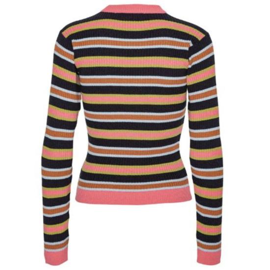  헨릭 빕스코브 스웨터 Henrik Vibskov 실크 스트라이프 니트 탑 네이비 스트라이프 - HENRIK VIBSKOV