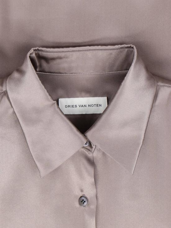  드리스 반 노튼 탑 Dries Van Noten 실크 셔츠 토프 - DRIES VAN NOTEN