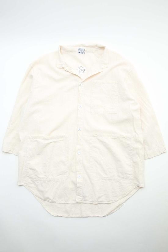  Tender 코트 텐더 컴퍼니 417 3/4 소매 프록 셔츠, 워싱 처리된 면 파자마 셔츠