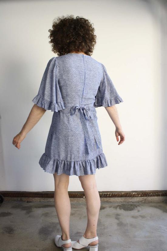  머틀 숏 원피스 베벌리 미니 네이비 컨페티 - MYRTLE