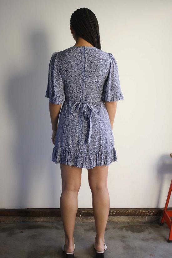  머틀 숏 원피스 베벌리 미니 네이비 컨페티 - MYRTLE