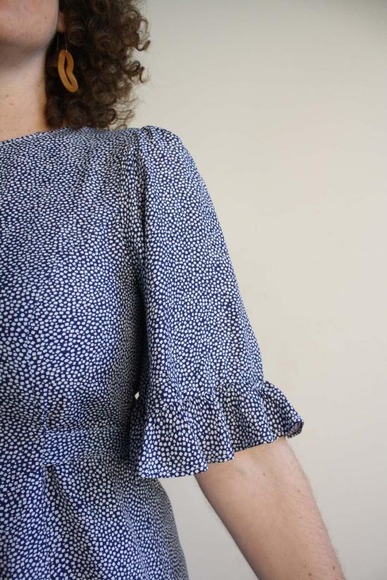  머틀 숏 원피스 베벌리 미니 네이비 컨페티 - MYRTLE