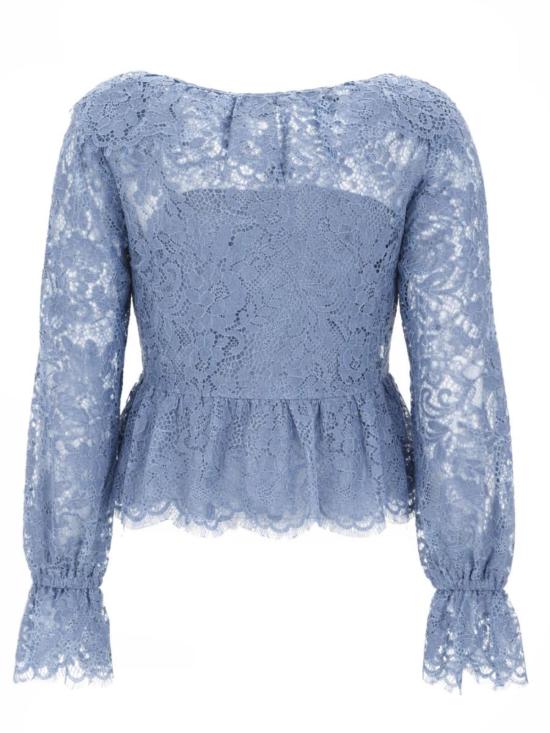  마이클 코어스 블라우스 레이스 탑 아주르 - MICHAEL KORS
