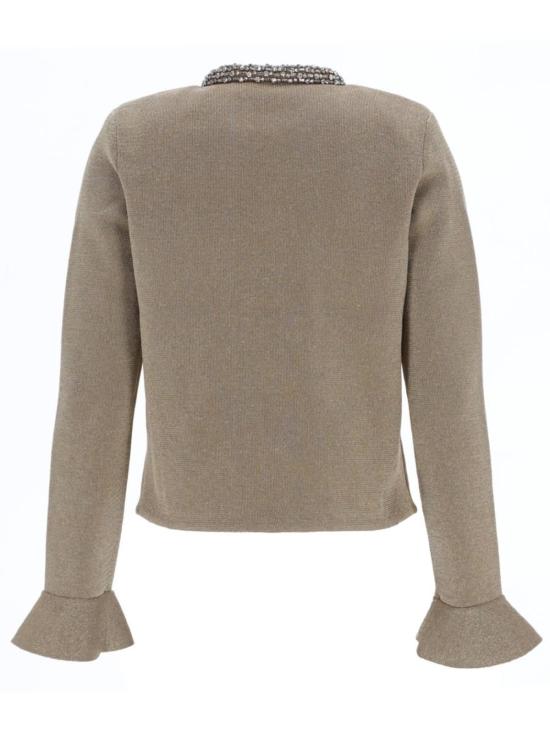  셀프 포트레이트 가디건 보석 단추가 달린 자화상  (골드) - SELF PORTRAIT