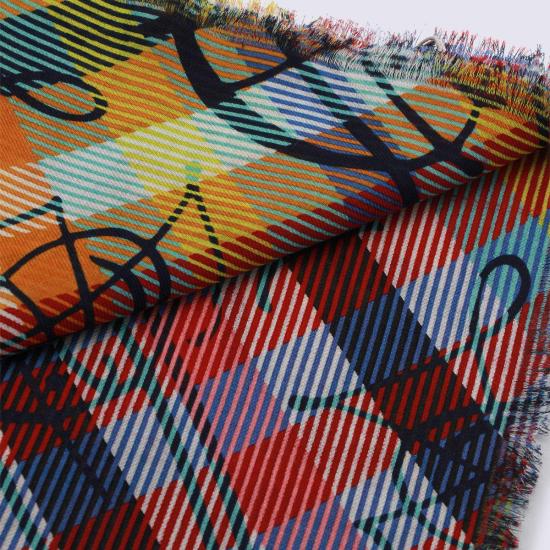  비비안웨스트우드 머플러/스카프 비비안 웨스트우드 울 체크 스카프 레드 - VIVIENNE WESTWOOD