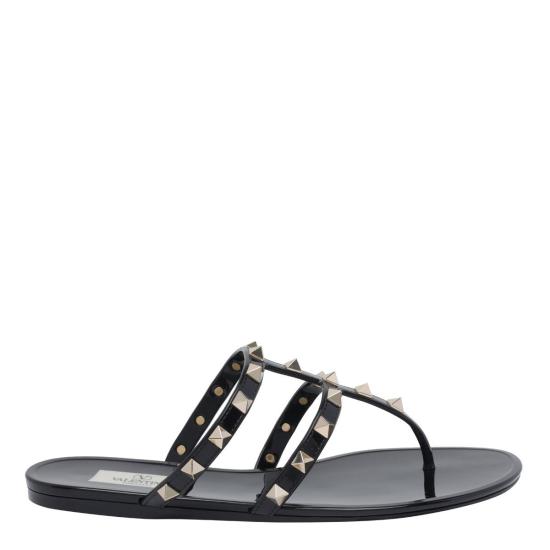  발렌티노 가라바니 샌들 러버 락스터드  블랙