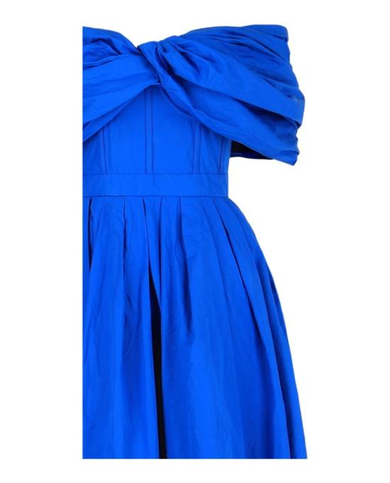  알렉산더 맥퀸 미디 원피스 745412 QAAAY 4155 40001 36 Blue - ALEXANDER MCQUEEN