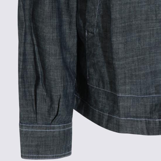  씨피 컴퍼니 탑 C.P. 컴퍼니 인디고 코튼 셔츠 블루 - C.P. COMPANY